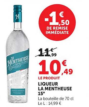 La Mentheuse Liqueur La Mentheuse 15°