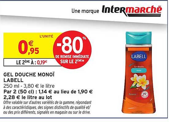 LABELL Gel douche Monoï