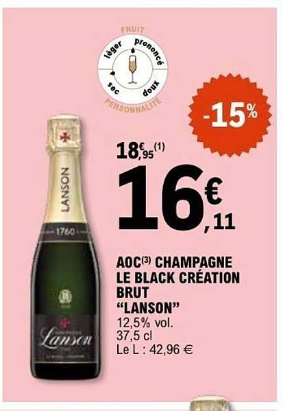 Lanson Champagne Le Black Création Brut