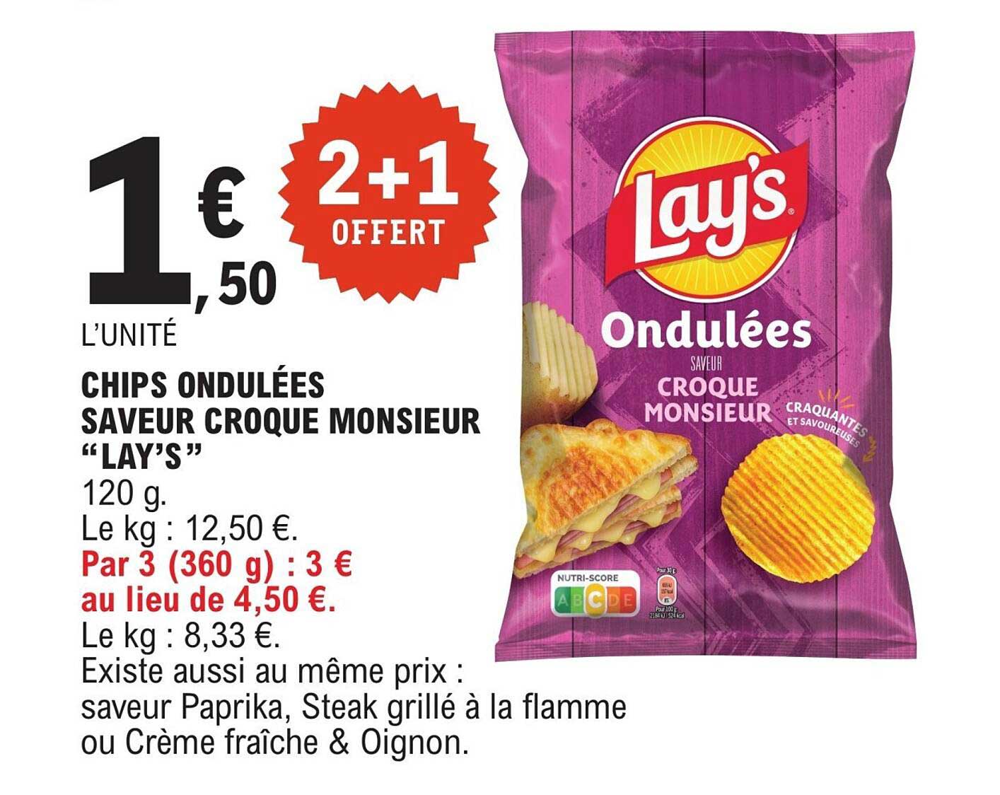 Lay's Ondulées, saveur Croque Monsieur