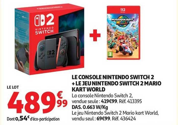 LE CONSOLE NINTENDO SWITCH 2 + LE JEU NINTENDO SWITCH 2 MARIO KART WORLD