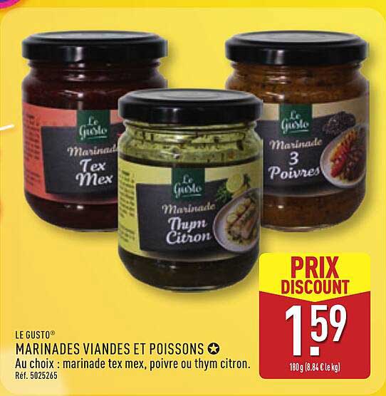 Le Gusto MARINADES VIANDES ET POISSONS