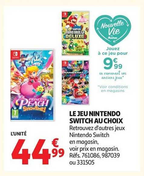 LE JEU NINTENDO SWITCH AU CHOIX