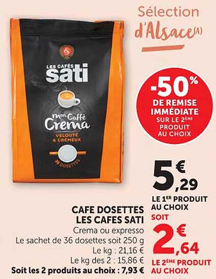Les Cafés Sati Mon Café Crema