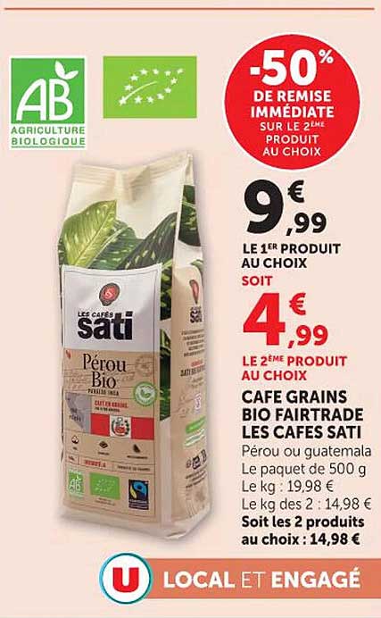Les Cafés Sati Pérou Bio