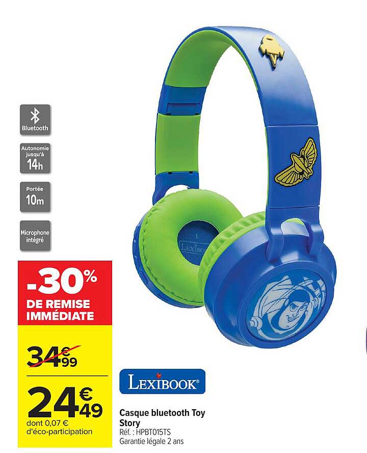 Lexibook Casque bluetooth Toy Story