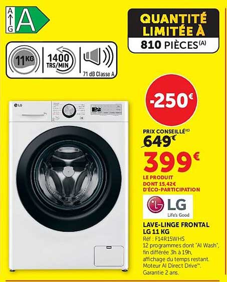 LG LAVE-LINGE FRONTAL