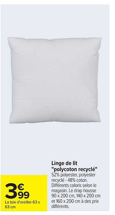 Linge de lit "polycoton recyclé