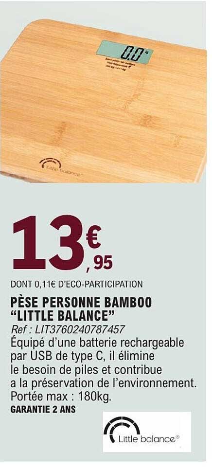 Little balance Pèse personne bambou