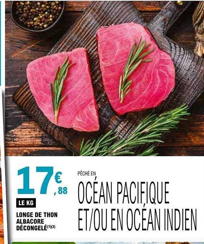 Longe de thon albacore décongelé