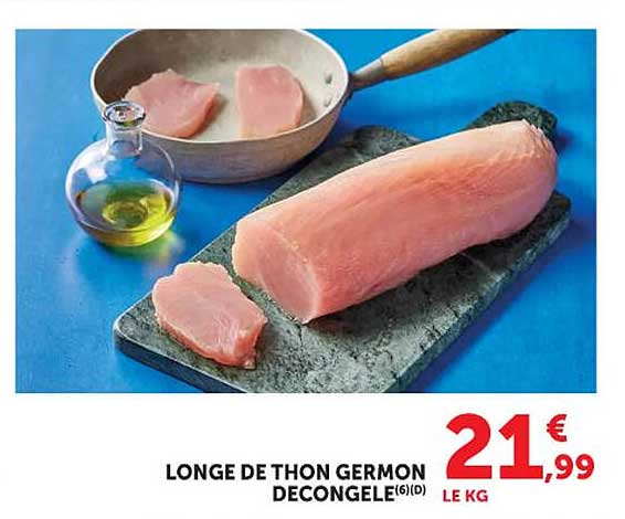 Longe de thon germon decongèle