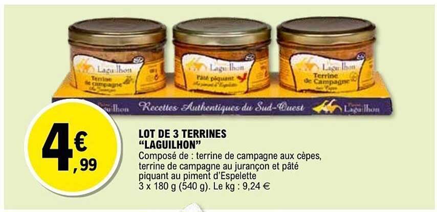 Lot de 3 Terrines Laguilhon