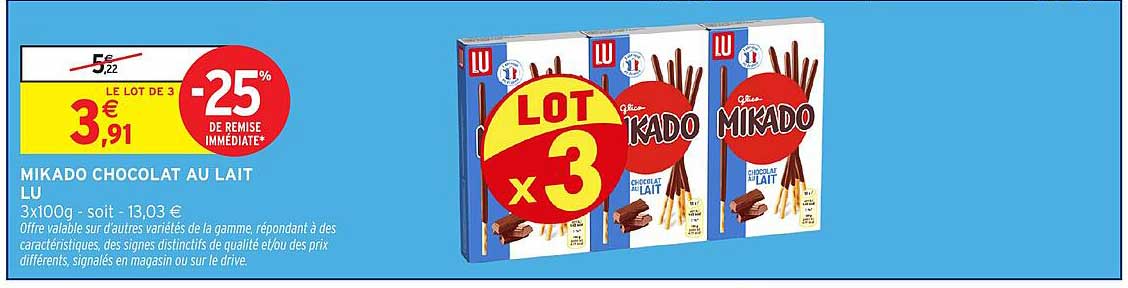 LU Mikado chocolat au lait