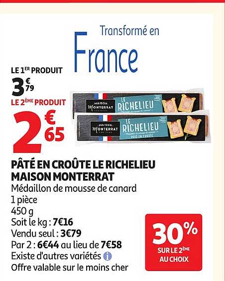 MAISON MONTERAT PÂTÉ EN CROÛTE LE RICHELIEU