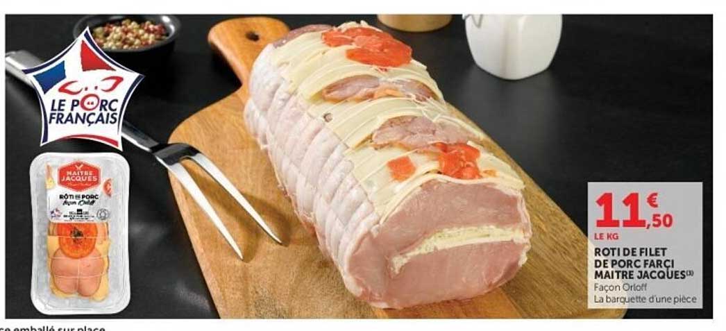 Maître Jacques Rôti de filet de porc farci