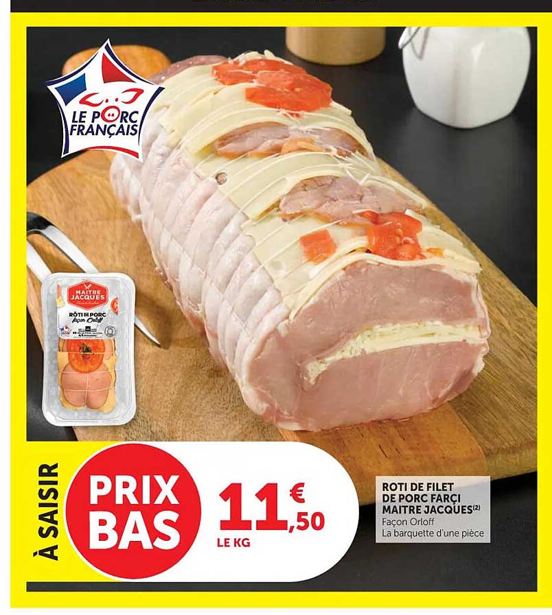 Maître Jacques Rôti de filet de porc farci