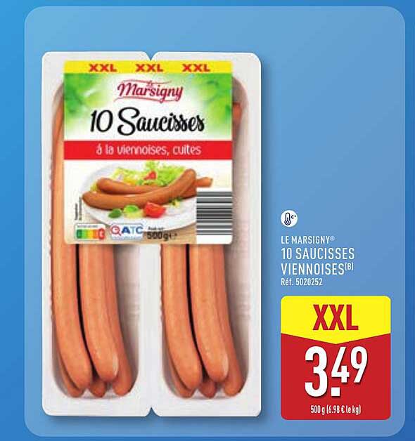 Marsigny 10 Saucisses Viennoises