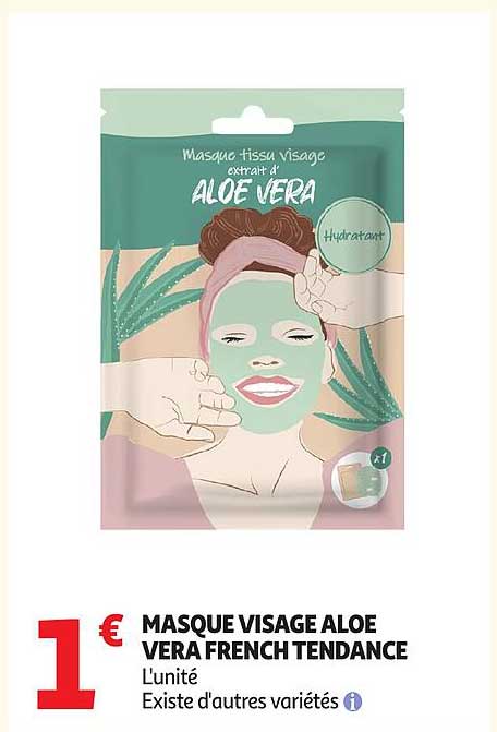 Masque visage ALOE VERA FRENCH TENDANCE