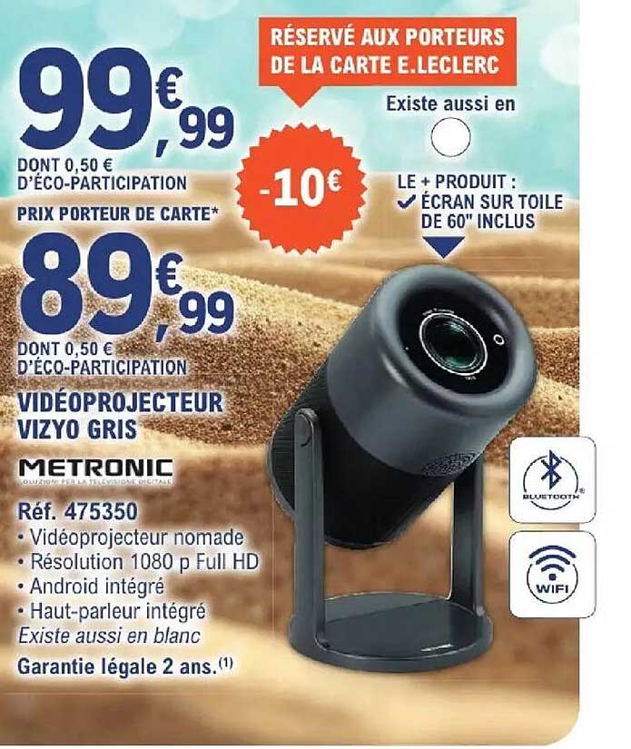 METRONIC VIDÉOPROJECTEUR VIZYO GRIS