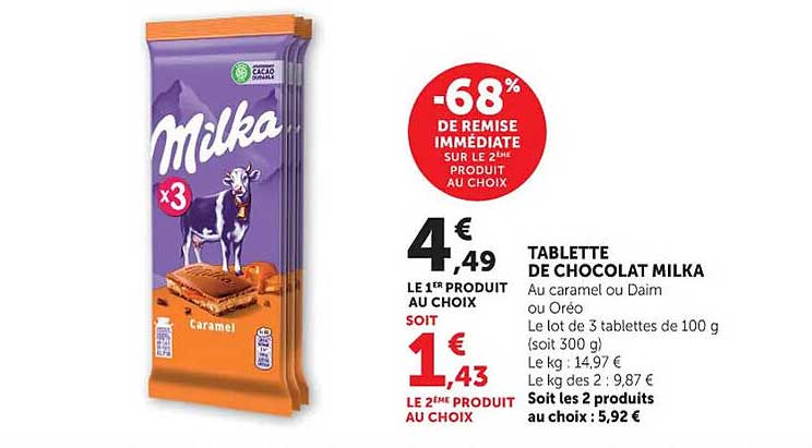 Milka Tablette de chocolat