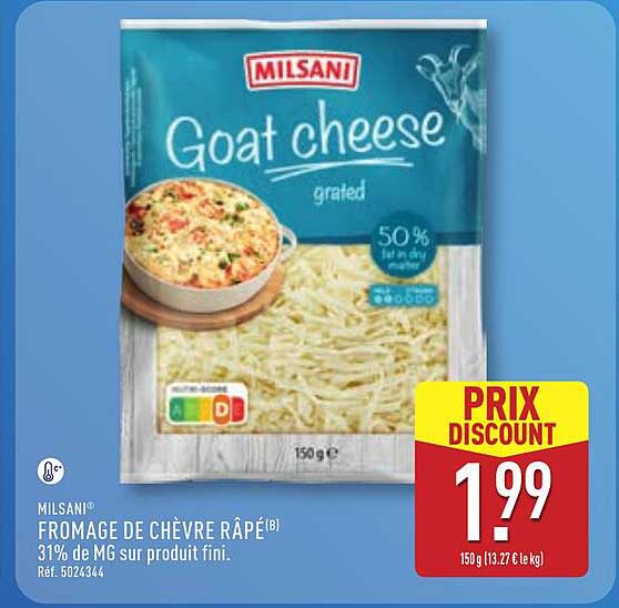 MILSANI Goat cheese grated