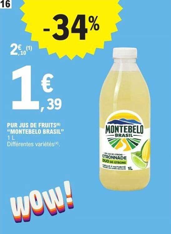 MONTEBELO BRASIL Citronnade duo de citrons