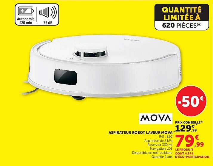 MOVA ASPIRATEUR ROBOT LAVEUR