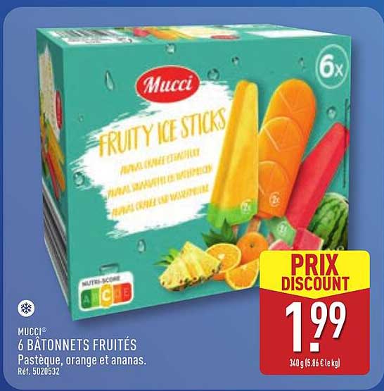 Mucci Fruity Ice Sticks