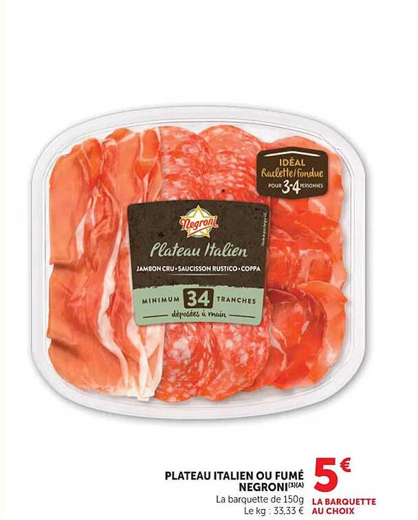 Negroni Plateau Italien