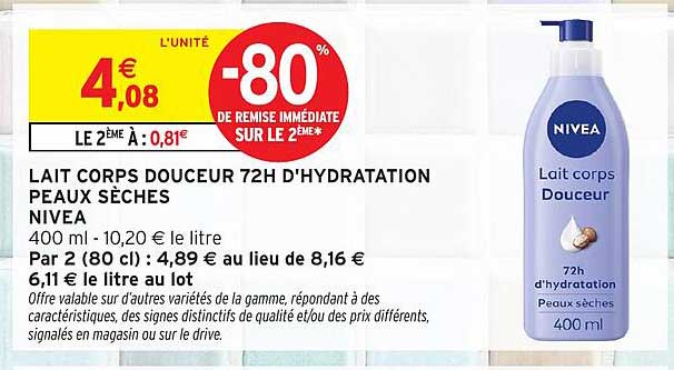 NIVEA Lait corps Douceur