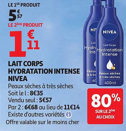 NIVEA Lait Corps Hydratation Intense