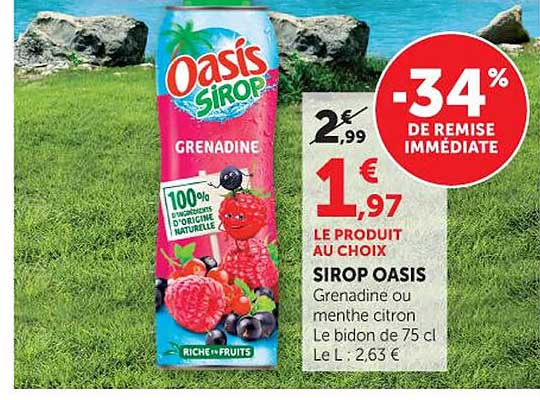 Oasis Sirop Grenadine
