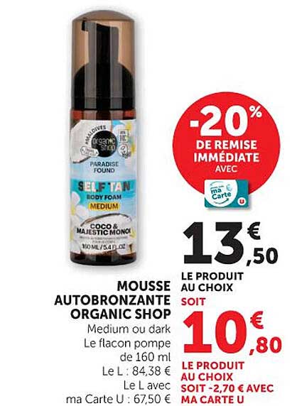 Organic Shop SELF TAN BODY FOAM