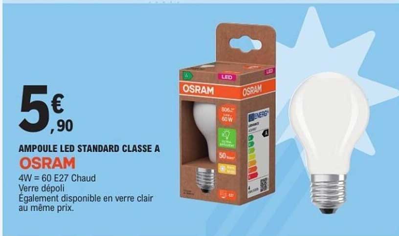 OSRAM AMPOULE LED STANDARD CLASSE A