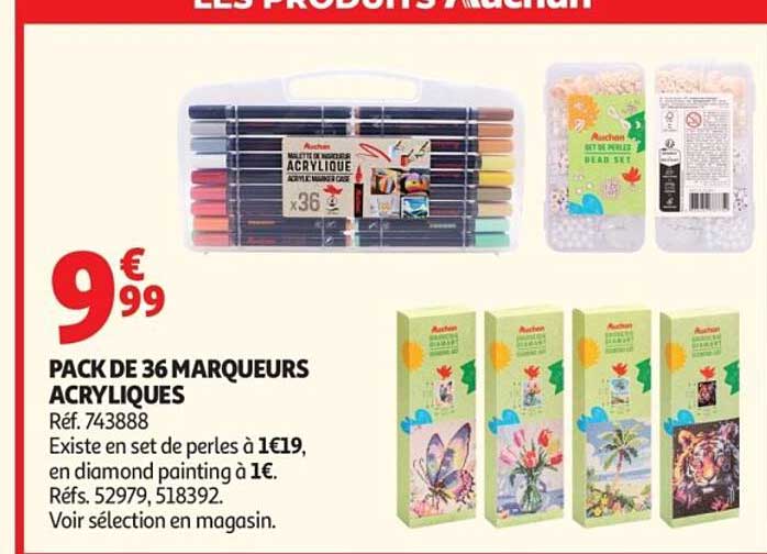 PACK DE 36 MARQUEURS ACRYLIQUES