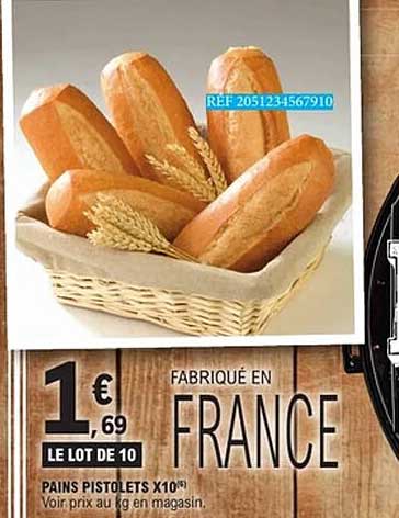 PAINS PISTOLETS X10