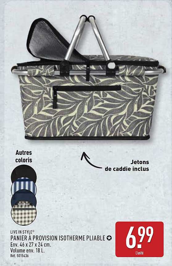 PANIER A PROVISION ISOTHERME PLIABLE