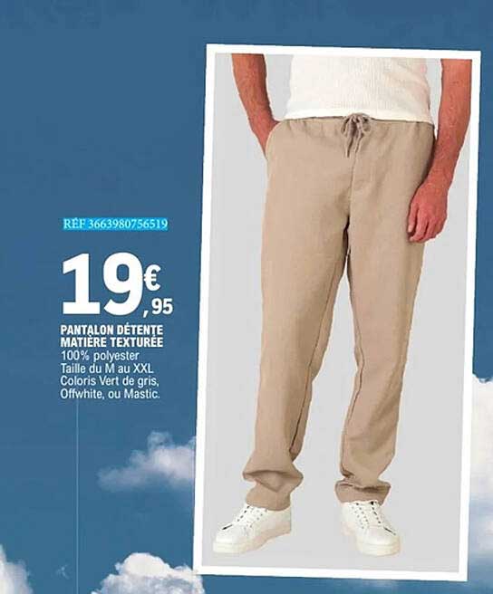 PANTALON DÉTENTE MATIERE TEXTUREE