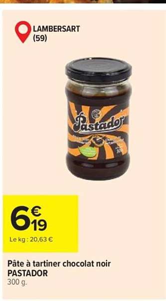 PASTADOR Pâte à tartiner chocolat noir