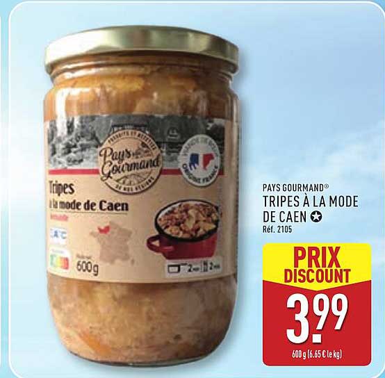 PAYS GOURMAND TRIPES À LA MODE DE CAEN