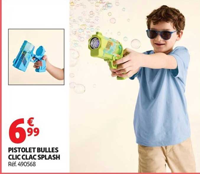 PISTOLET BULLES CLIC CLAC SPLASH