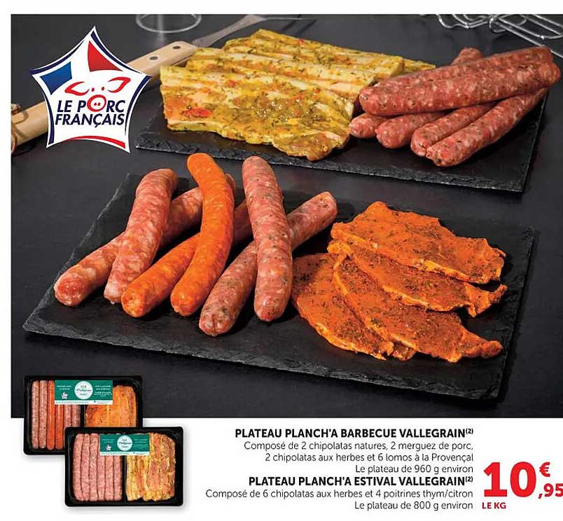 PLATEAU PLANCH'A BARBECUE VALLEGRAIN