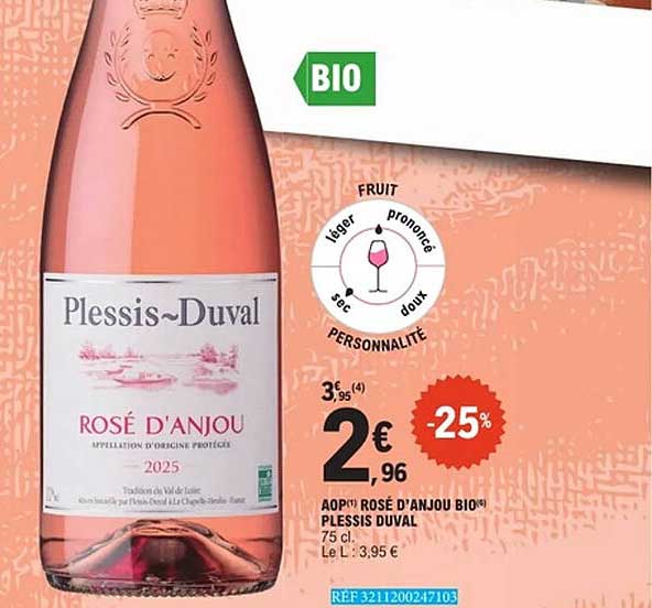 Plessis-Duval Rosé d'Anjou BIO
