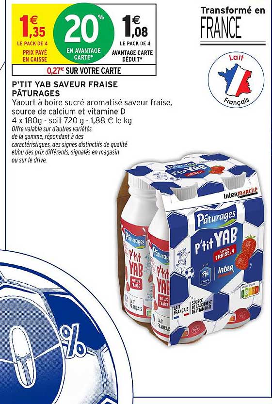 P'tit Yab Saveur Fraise Pâturages