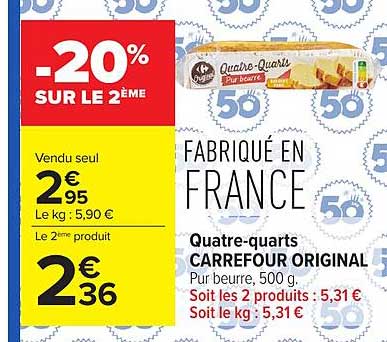 Quatre-quarts CARREFOUR ORIGINAL