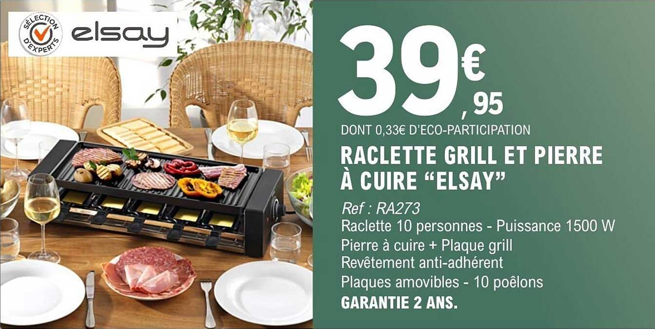 Raclette Grill et Pierre à Cuire "Elsay