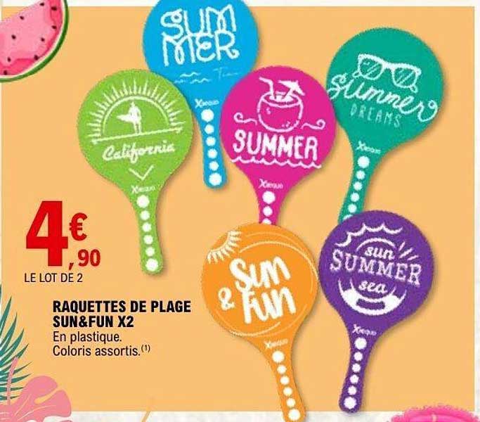 RAQUETTES DE PLAGE SUN&FUN X2