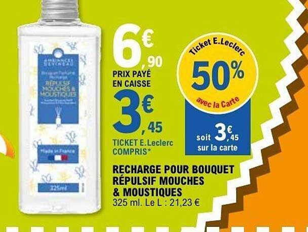 Recharge pour bouquet répulsif mouches & moustiques