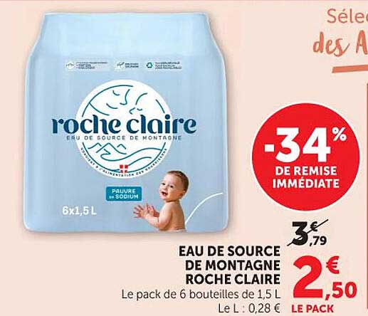 Roche Claire EAU DE SOURCE DE MONTAGNE