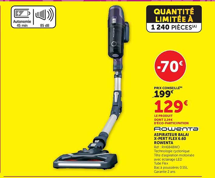 Rowenta ASPIRATEUR BALAI X-PERT FLEX 6.60